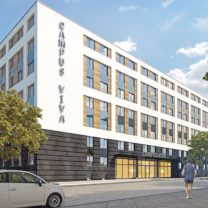 Die Studentenapartments von Campus Viva in Top Lage.